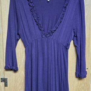Yahada Purple Long Sleeve Dress